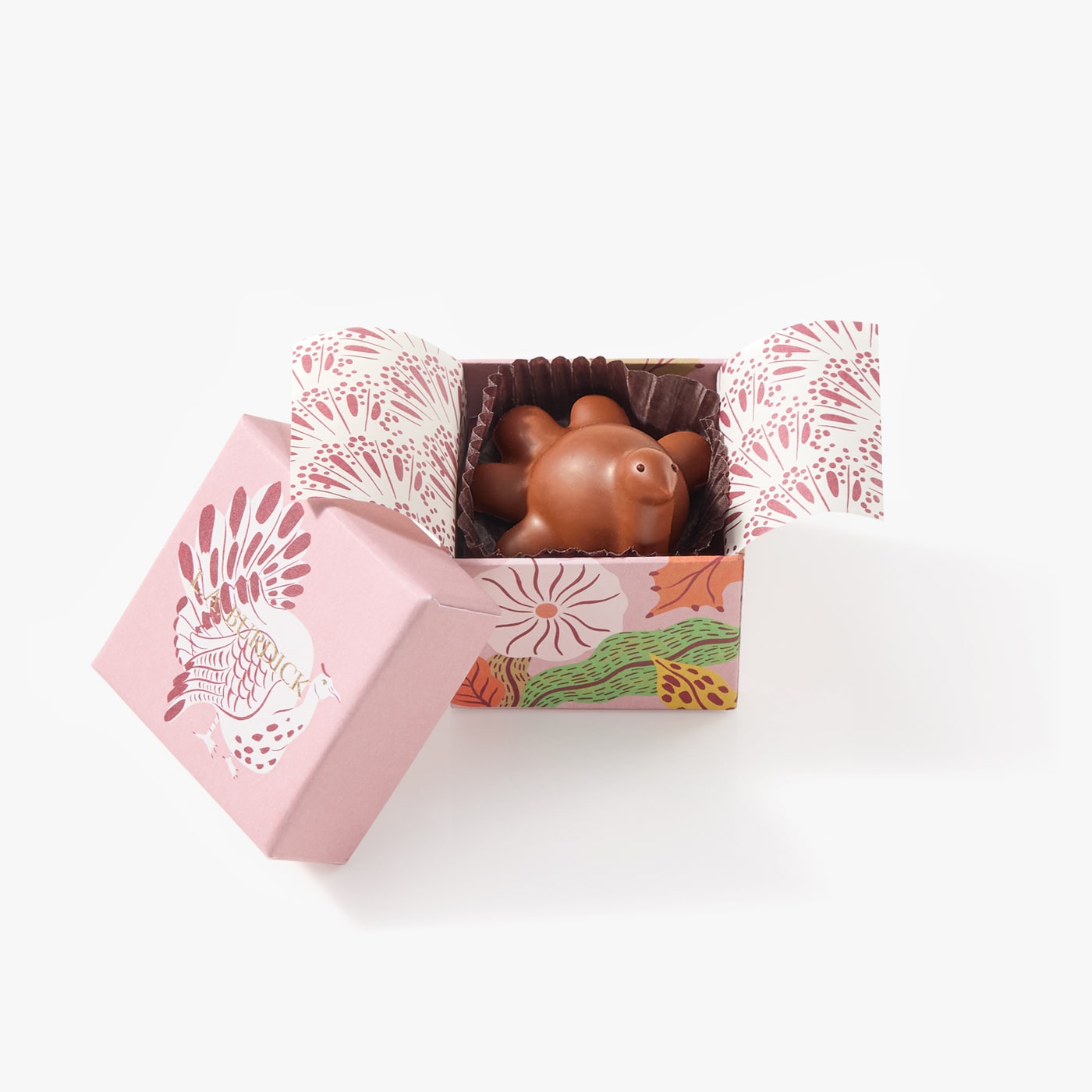 Milk Chocolate Turkey nestled inside our beautiful favor gift box.